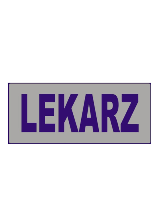 Emblemat odblaskowy – granatowy LEKARZ 3