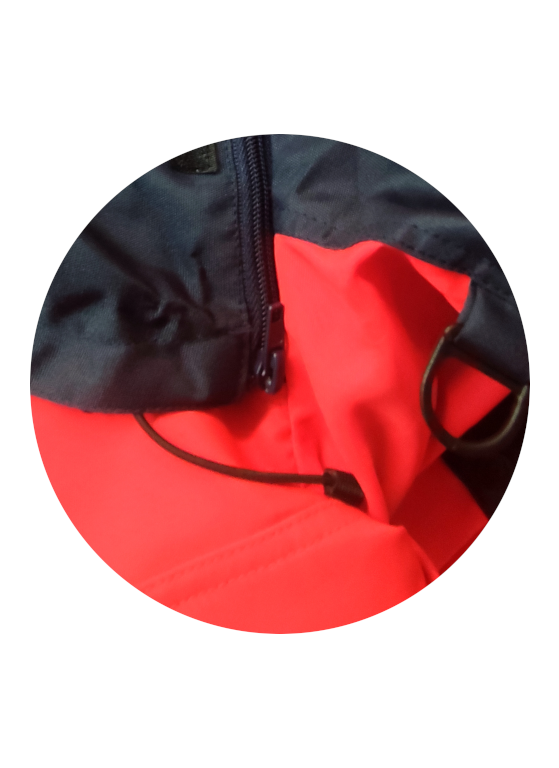 Kurtka LINIA PERFEKT kolor czerwony FLUO /wstawki granatowe (20) – WYPRZEDAŻ 6